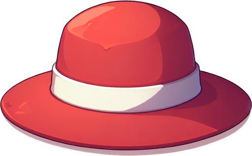 Hat.
Single Game Texture.  In-Game asset.  2d.  Blank background.  No shadows