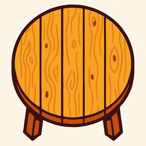 mesa vista desde arriba.
In-Game asset.  2d.  High contrast.  No shadows