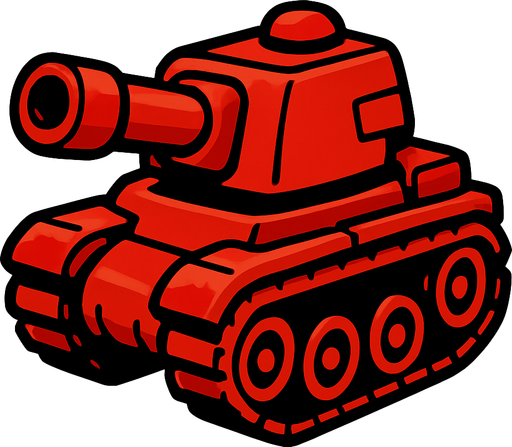 red tank.
In-Game asset.  2d.  High contrast.  No shadows