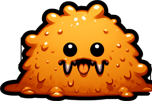 Un slime bestia peludo RPG con estilo suave y simple.
Single Game Texture.  In-Game asset.  2d.  Blank background.  High contrast.  No shadows
