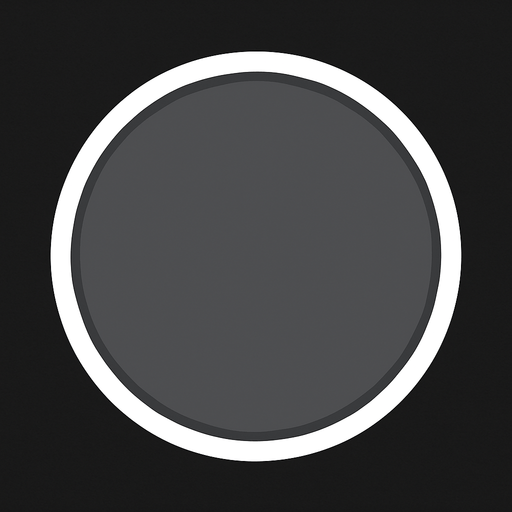 Gray circle with white outline.
In-Game asset.  2d.  High contrast.  No shadows