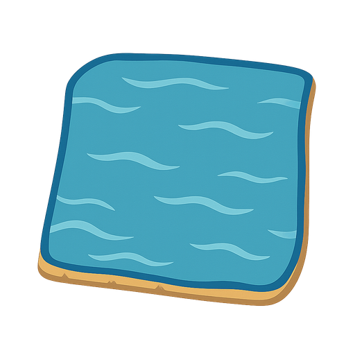 sea territory. No background. Transparent background. Blank background. No shadows. 2d. In-Game asset. flat