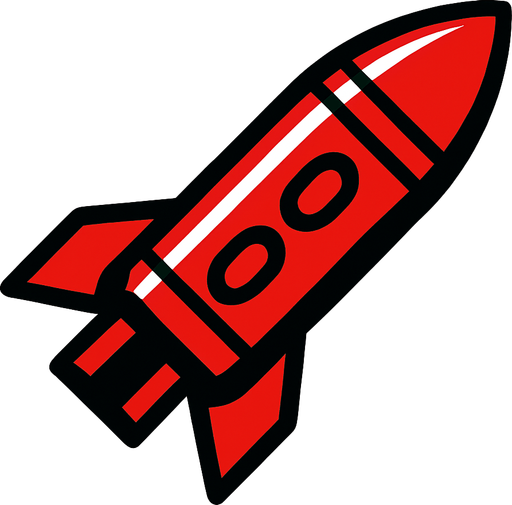 Red Missile.
In-Game asset.  2d.  High contrast.  No shadows