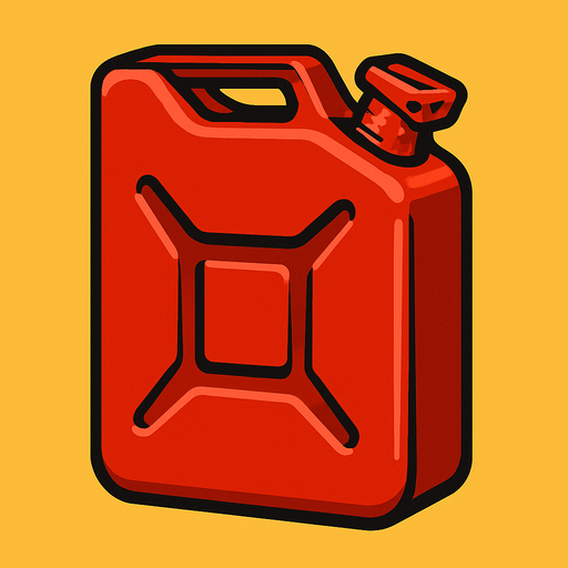 Kirmizi benzin bidonu.
In-Game asset.  2d.  High contrast.  No shadows