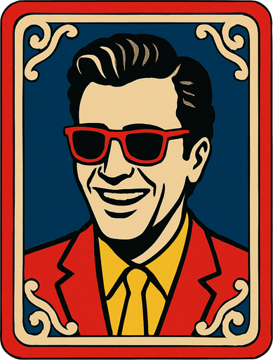 card back celebrity.
In-Game asset.  2d.  High contrast.  No shadows