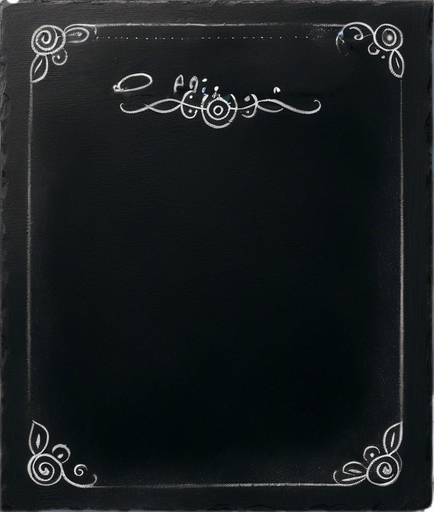 Small Title "ELIXIR" handwritten in chalk. aligned top