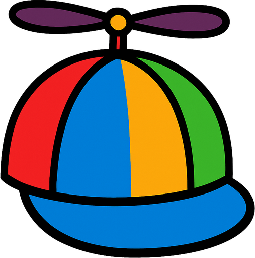 Propeller hat.
In-Game asset.  2d.  High contrast.  No shadows