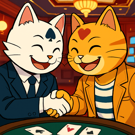 Show these same cats smiling and instead of clenched fists they’re grasping hands because they’re friends.