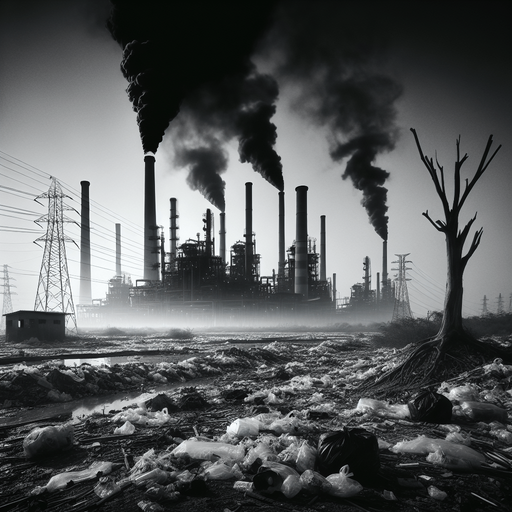 Pollution . High contrast.