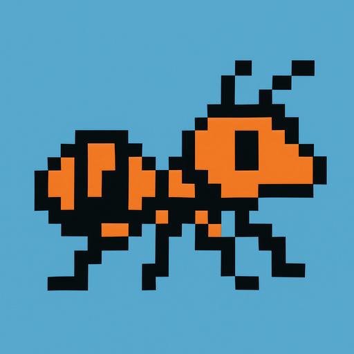 make a mario 8-bit ant.
In-Game asset.  2d.  High contrast.  No shadows