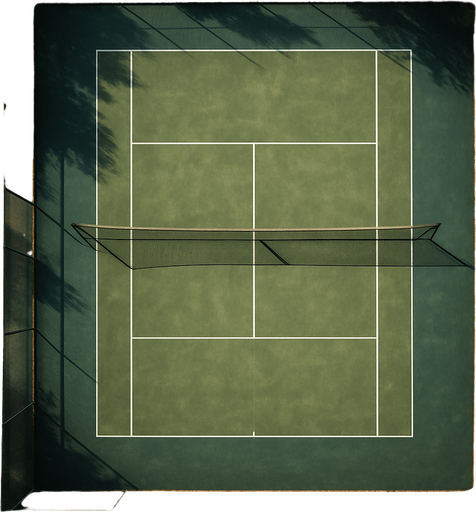 Photorealistic tenniscourt from drone view