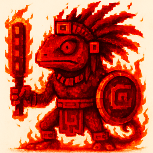 Agregale efectos de fuego y hazlo en un fondo de alto contraste. y ponlo mas rojo, fondo de un solo color blanco