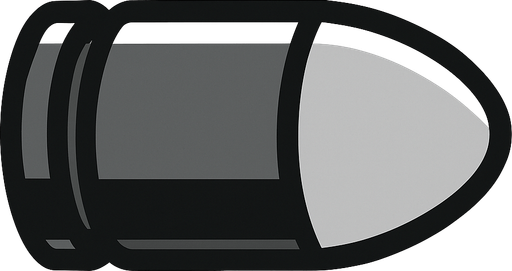 Gray Bullet.
In-Game asset.  2d.  High contrast.  No shadows