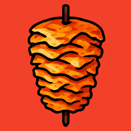 chicken doner.
In-Game asset.  2d.  High contrast.  No shadows