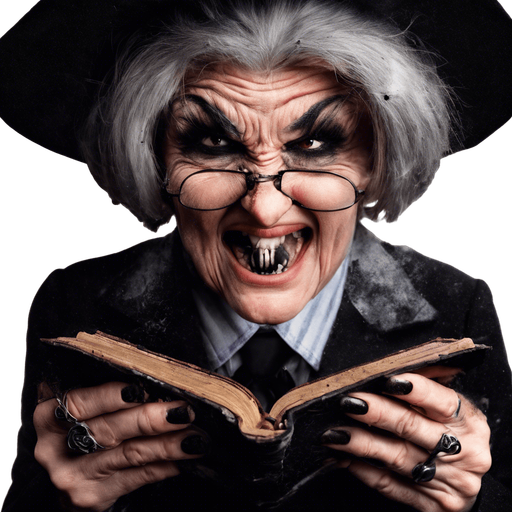 very angry and all covered in soot