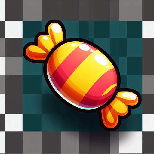 candy,cartoon,2d,blank background.
Single Game Texture.  In-Game asset.  2d.  Blank background.  High contrast.  No shadows