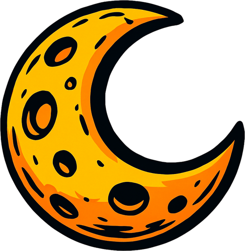 moon.
In-Game asset.  2d.  High contrast.  No shadows