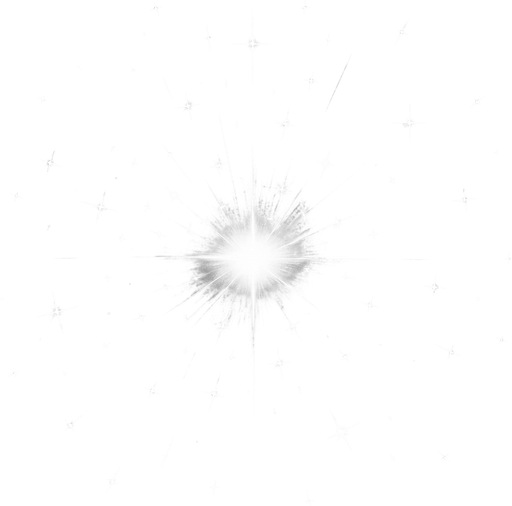 white sparkles emiting from the center. back background