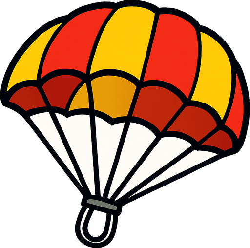 Paracaídas.
In-Game asset.  2d.  High contrast.  No shadows