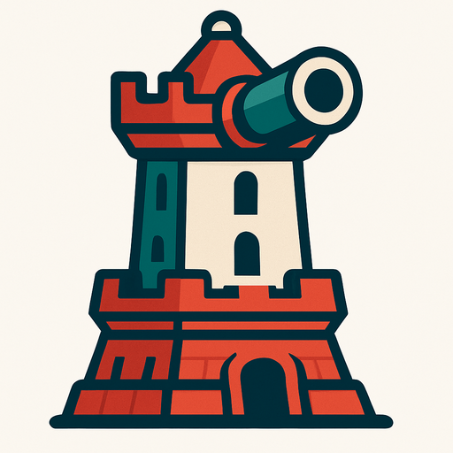 defenseTower.
In-Game asset.  2d.  High contrast.  No shadows