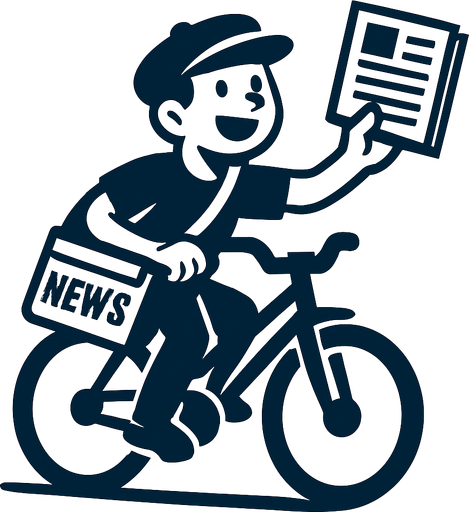 newspaper delivery.
In-Game asset.  2d.  High contrast.  No shadows