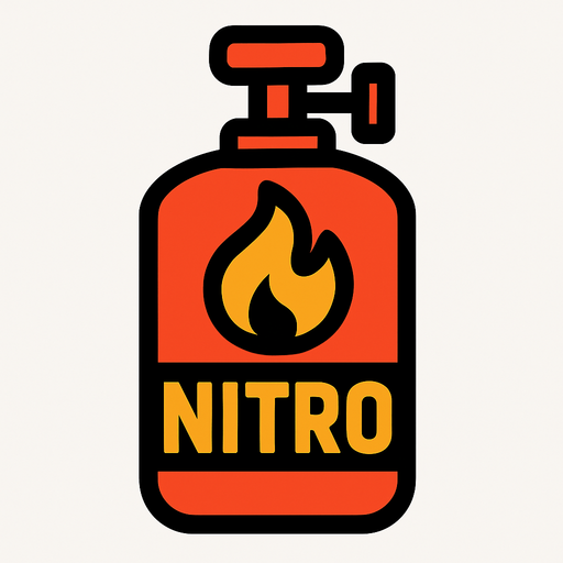 Nitro.
In-Game asset.  2d.  High contrast.  No shadows
