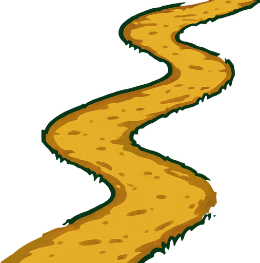 grass road.
In-Game asset.  2d.  High contrast.  No shadows