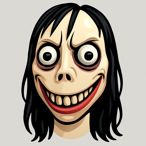 3D Scary but funny meme face of momo. face only. different faces look
In-Game asset.  3d.  High contrast.  No shadows