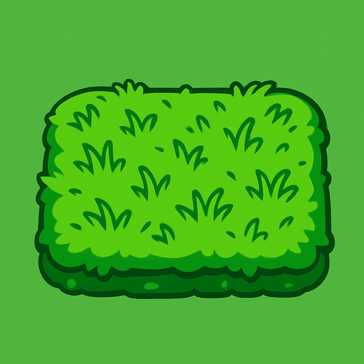 Full green ground.
In-Game asset.  2d.  High contrast.  No shadows