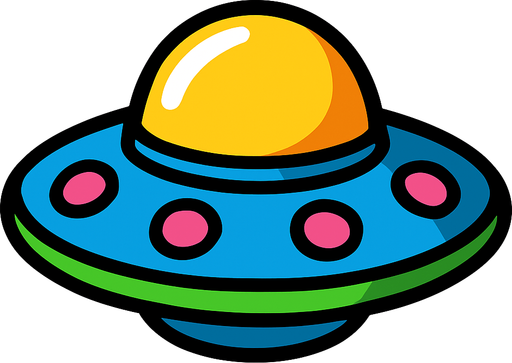ufo.
In-Game asset.  2d.  High contrast.  No shadows