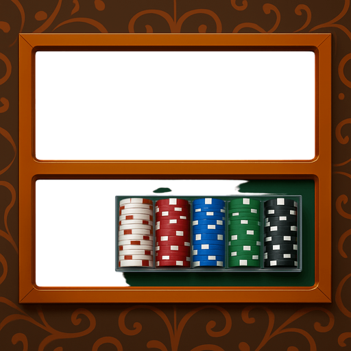 Replace the center of right side bumper for a span with a rack of poker chips seen from overhead.