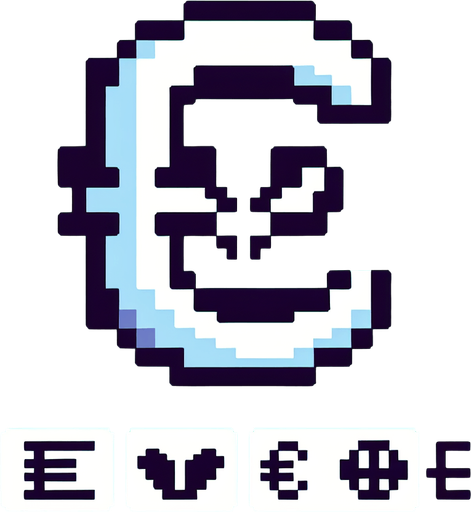 pixel art of an alien currency symbol.
Single Game Texture. In-Game asset. 2d. Blank background. High contrast. No shadows.
