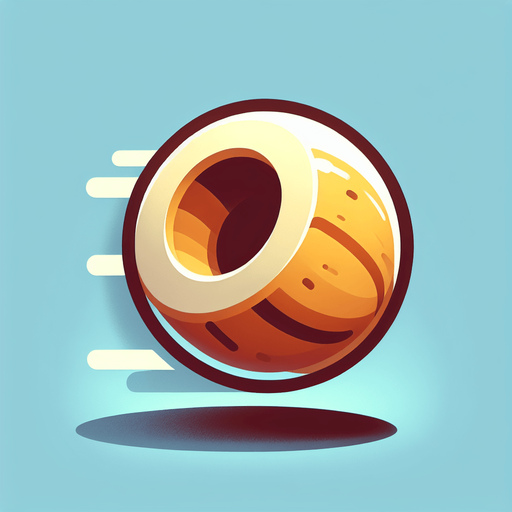 a rolling nut, cartoon Single Game Texture. In-Game asset. 2d. Blank background. High contrast. No shadows.