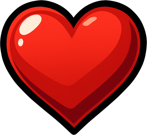 Kalp 3d.
In-Game asset.  2d.  High contrast.  No shadows