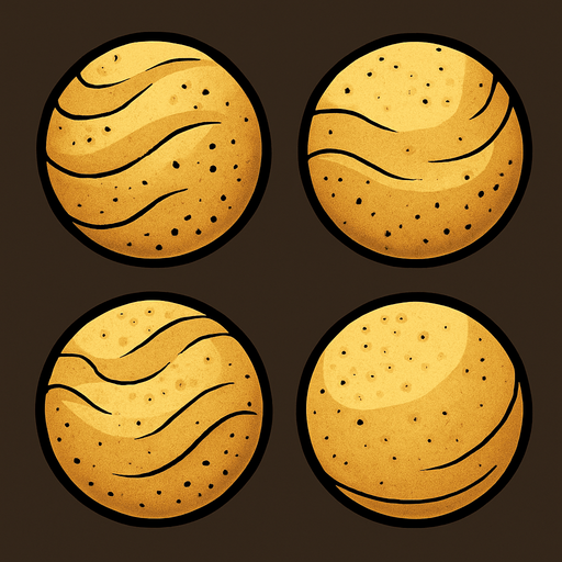 Pack of sand shots.sphere.
In-Game asset.  2d.  High contrast.  No shadows