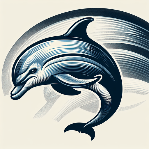 dolphin.
Single Game Texture.  In-Game asset.  2d.  Blank background.  High contrast.  No shadows