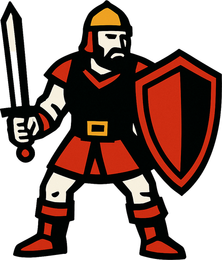 Warrior.
In-Game asset.  2d.  High contrast.  No shadows