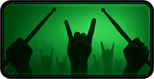 add drum sticks held on both sides