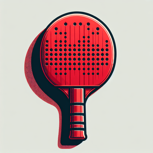 Red paddle..
Single Game Texture.  In-Game asset.  2d.  Blank background.  High contrast.  No shadows