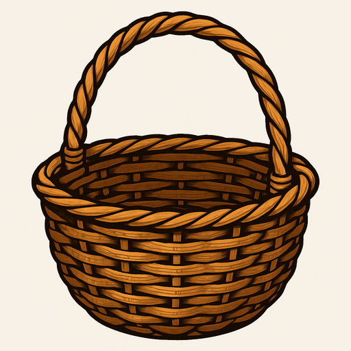 basket.
In-Game asset.  2d.  High contrast.  No shadows. Realistic