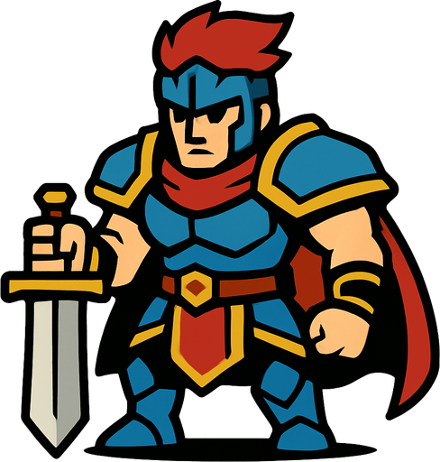 Hero.
In-Game asset.  2d.  High contrast.  No shadows
