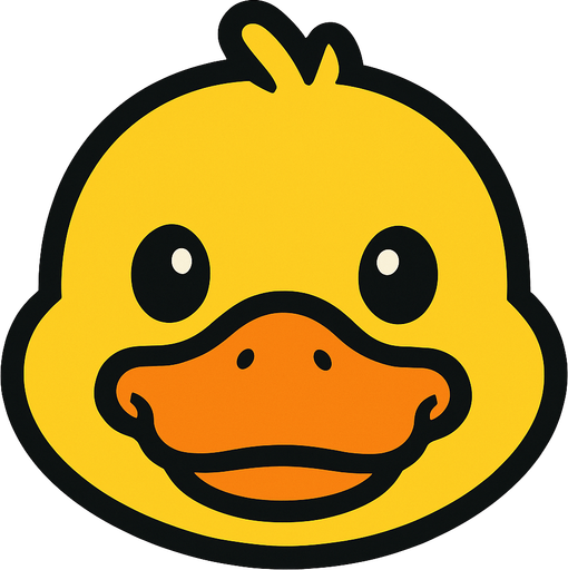 yellow cartoon baby duck face.
In-Game asset.  2d.  High contrast.  No shadows