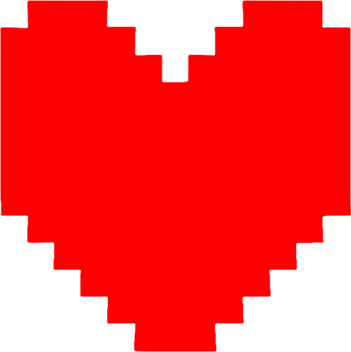 make undertale heart.
In-Game asset.  2d.  High contrast.  No shadows