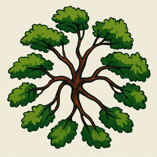 tree Sway Branch top view.
In-Game asset.  2d.  High contrast.  No shadows