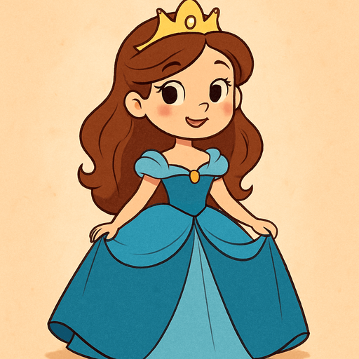 Has una princesa estilo cartoon.