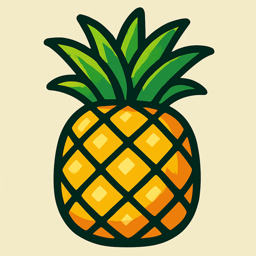 Pineapple.
In-Game asset.  2d.  High contrast.  No shadows
