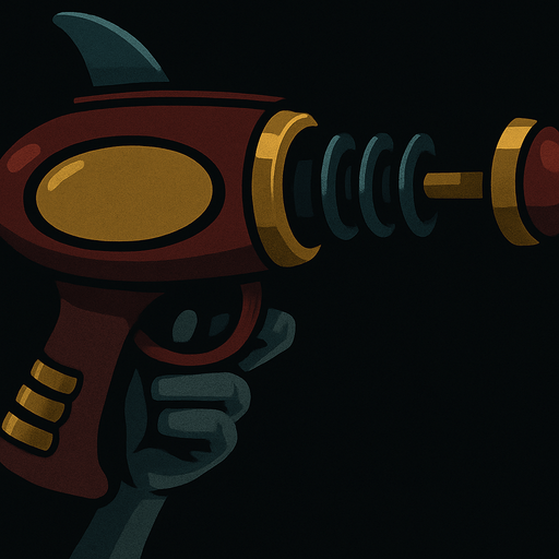 Darker colours held by a grey alien hand