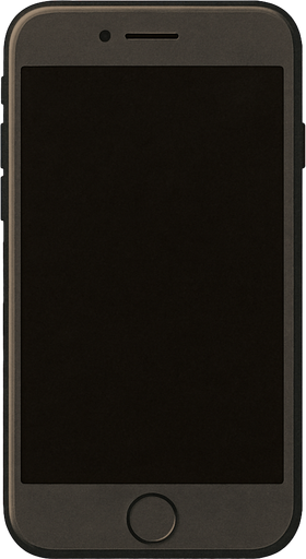 a smartphone (black screen)