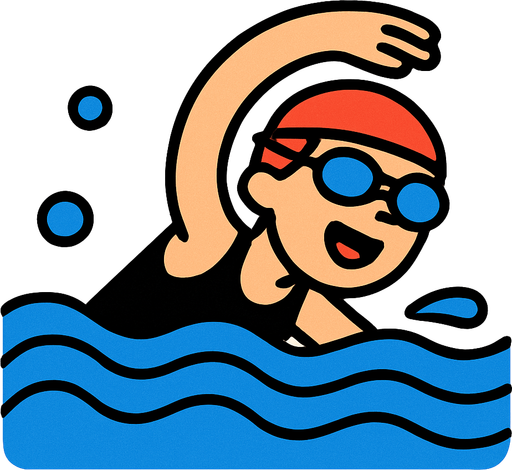 quiero que hagas un personaje animado que este nadando.
In-Game asset.  2d.  High contrast.  No shadows