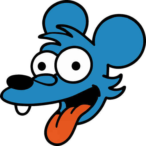 Itchy's head.
In-Game asset.  2d.  High contrast.  No shadows. Simpsons